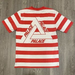 Red and white Palace stripped triferg tee